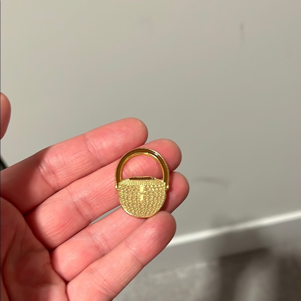Gold Miniature Basket Charm